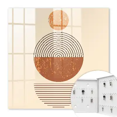 Geometrie retro cu fundal bej