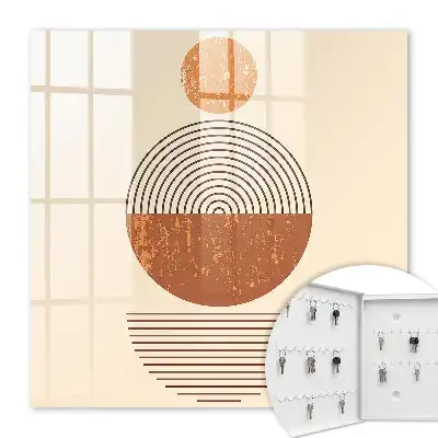 Geometrie retro cu fundal bej