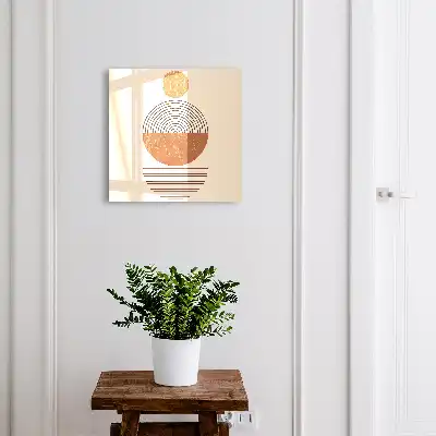 Geometrie retro cu fundal bej