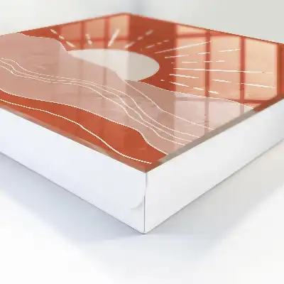 Zori portocalii în grafică minimalistă