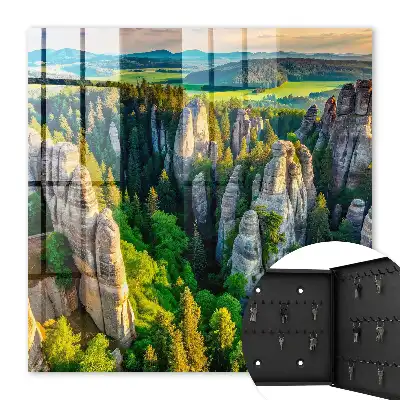 Stânci și pădure verde