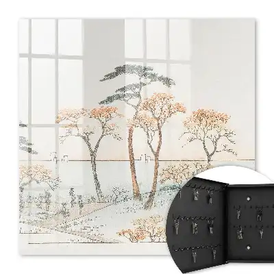Un peisaj japonez în culori delicate