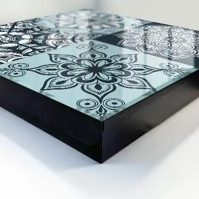 Modele geometrice în tonuri reci