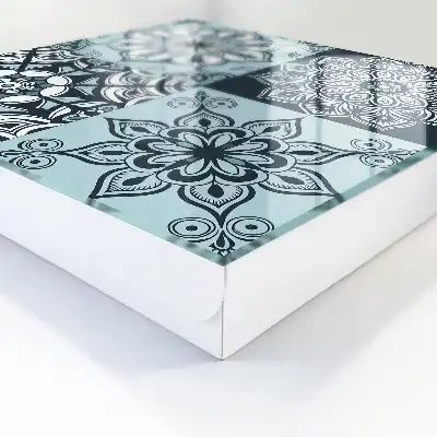 Modele geometrice în tonuri reci