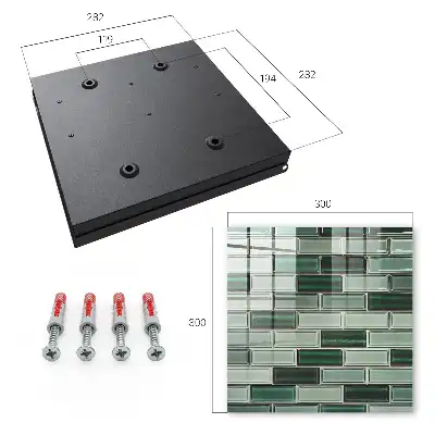 Perete verde cu design modern