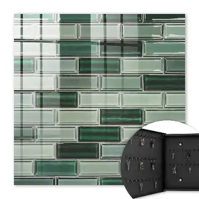 Perete verde cu design modern