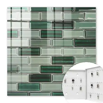 Perete verde cu design modern