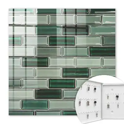 Perete verde cu design modern