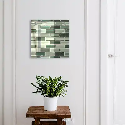 Perete verde cu design modern