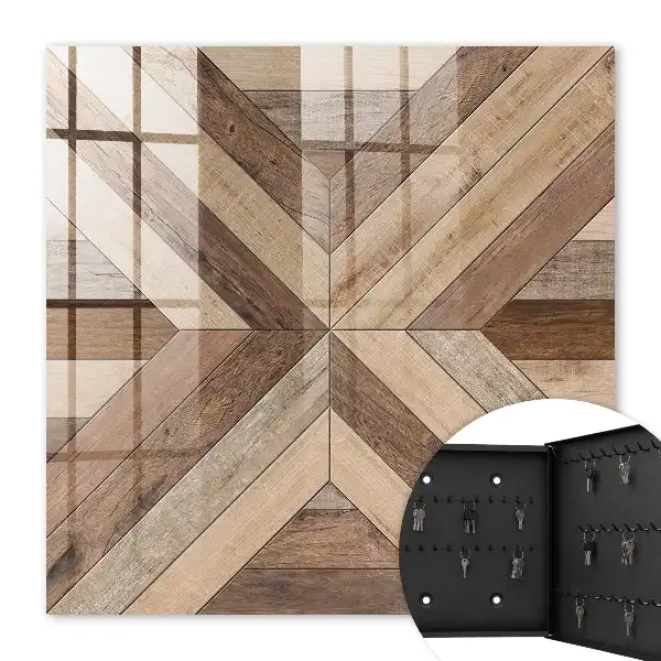 Panouri geometrice din lemn natură