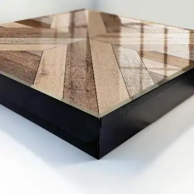 Panouri geometrice din lemn natură