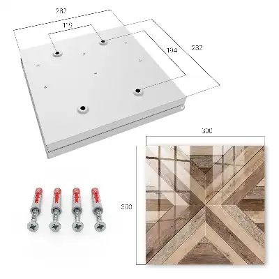 Panouri geometrice din lemn natură