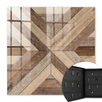 Panouri geometrice din lemn natură