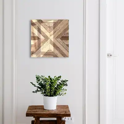Panouri geometrice din lemn natură