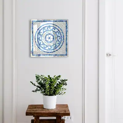 Mozaic geometric în tonuri de bej