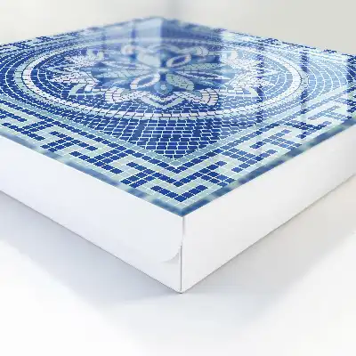 Mozaic albastru cu model floral