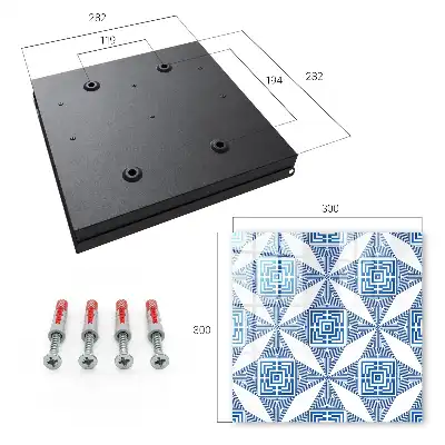 Model geometric în albastru cu pătrate