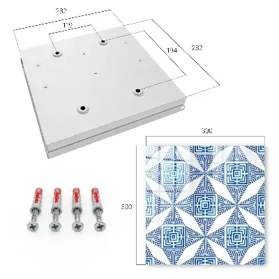 Model geometric în albastru cu pătrate