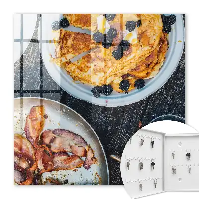 Mic dejun de casă cu bacon pe lemn
