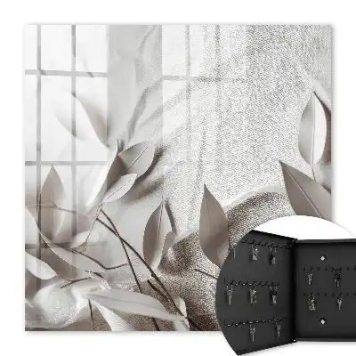 Material textil din frunze pe un fundal simplu
