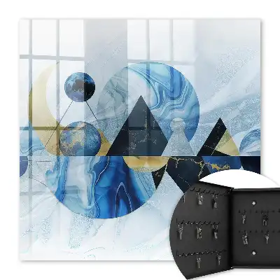 Abstracție cosmică în tonuri de albastru