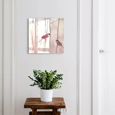 Două păsări cu culori delicate