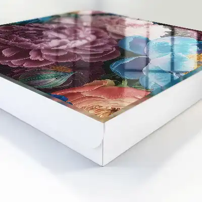 Flori colorate pe fundal negru