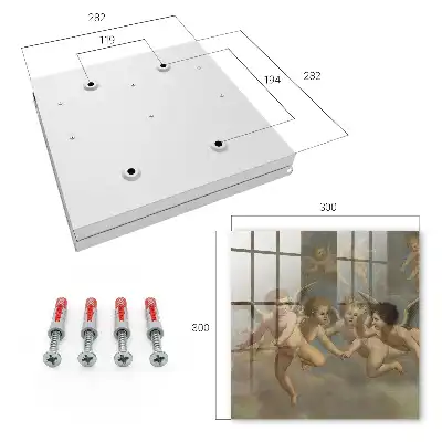 Pictură barocă îngeri zburători putti albastru