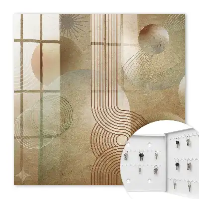 Forme geometrice în tonuri pământii
