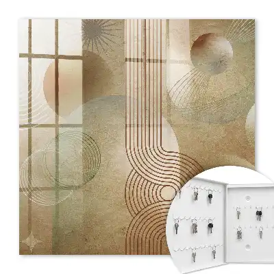 Forme geometrice în tonuri pământii