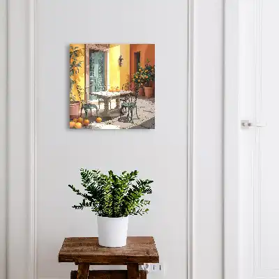 Curte terasă însorită cu portocali