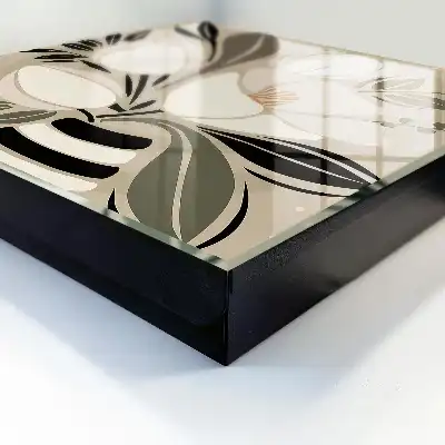 Minimalism floral în bej și negru