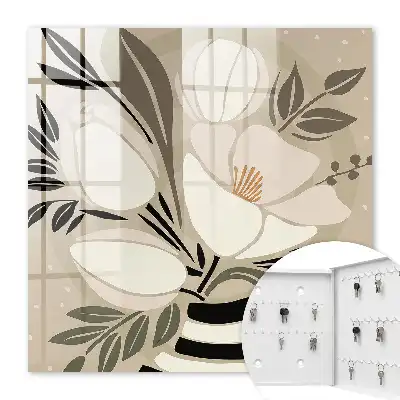 Minimalism floral în bej și negru