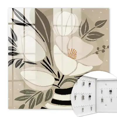 Minimalism floral în bej și negru
