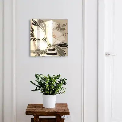 Minimalism floral în bej și negru