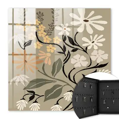 Motiv floral în culori calme