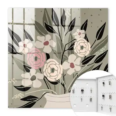 Compoziție florală cu fundal pastel