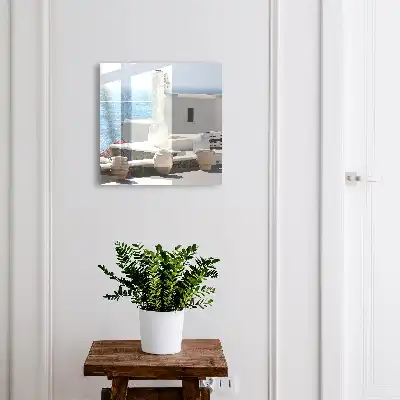 Case albe în Grecia, liniștite pe malul mării