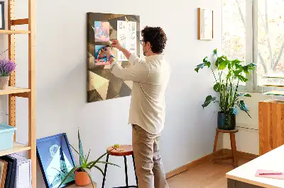 Panou din plută cu motiv abstract tridimensional