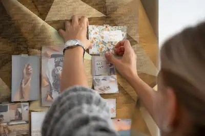 Panou din plută cu motiv abstract tridimensional