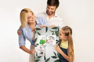 Panou din plută Finial cu model de frunze verzi