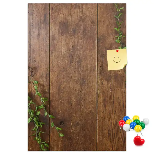 Panou de plută cu ramă din lemn rustic