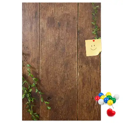 Panou de plută cu ramă din lemn rustic