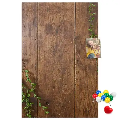 Panou de plută cu ramă din lemn rustic