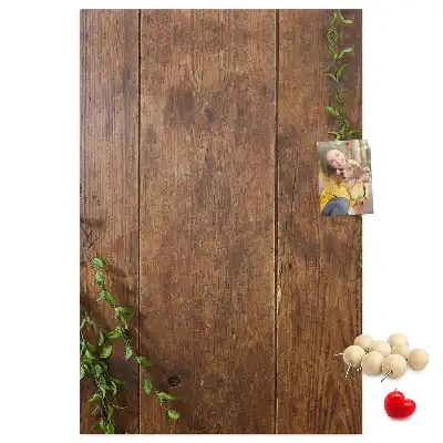 Panou de plută cu ramă din lemn rustic
