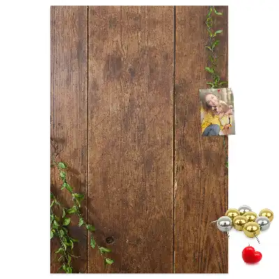 Panou de plută cu ramă din lemn rustic