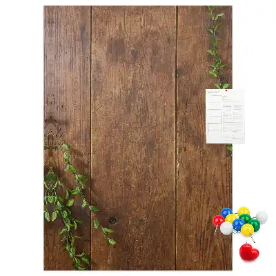 Panou de plută cu ramă din lemn rustic