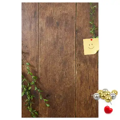Panou de plută cu ramă din lemn rustic