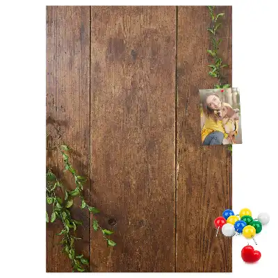 Panou de plută cu ramă din lemn rustic