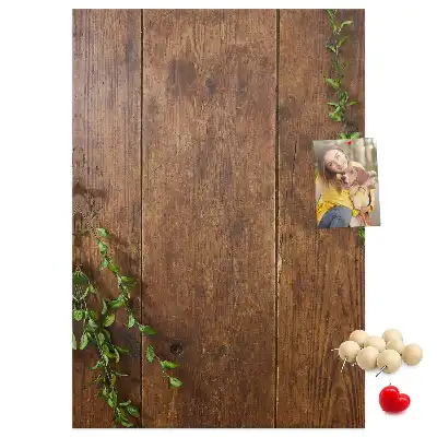 Panou de plută cu ramă din lemn rustic